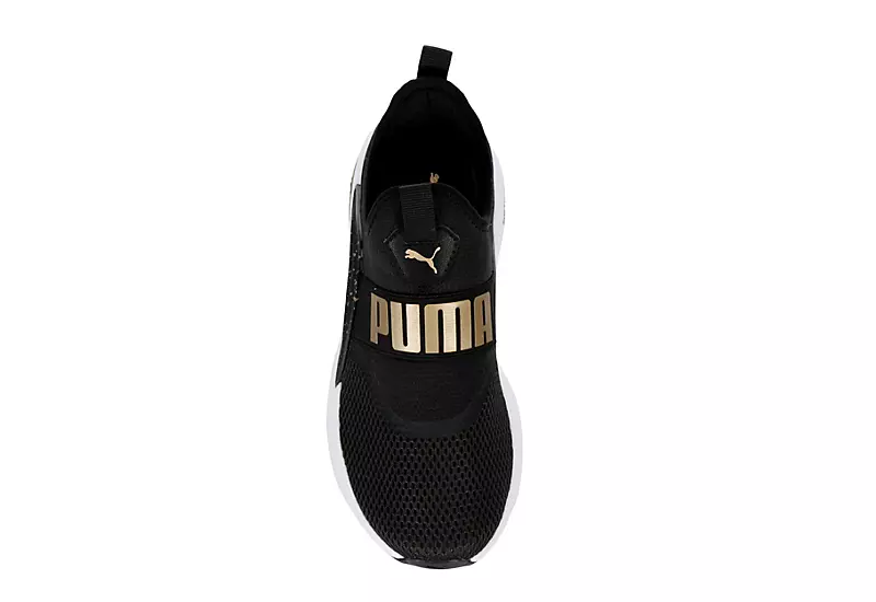 Puma Womens Softride Enzo Evo Slip-on Sneaker - Black - Image 6