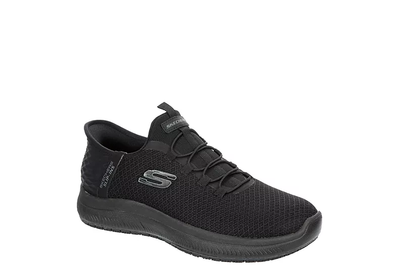 Skechers Womens Slip-ins Summits Enslee Slip Resistant Work Shoe - Black